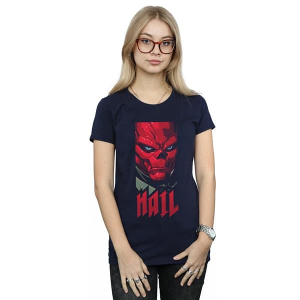 Marvel Dam/Tjej Avengers Hail Red Skull Bomulls-T-shirt