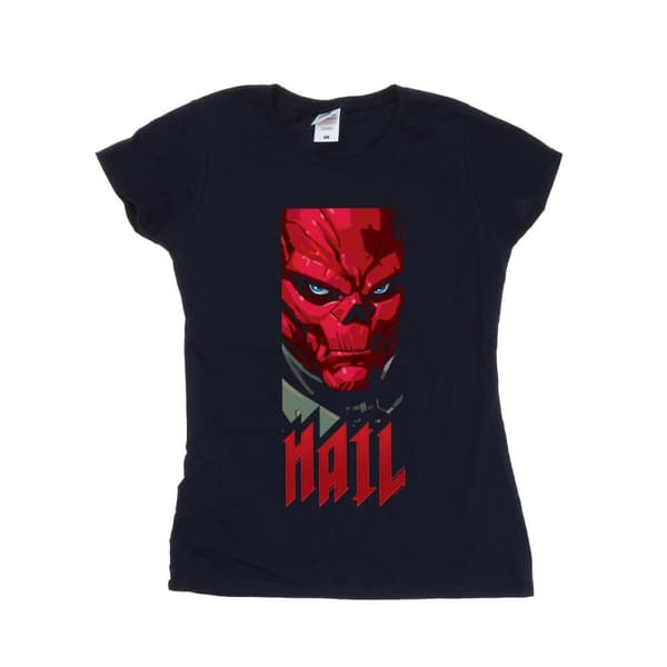 Marvel Dam/Tjej Avengers Hail Red Skull Bomulls-T-shirt