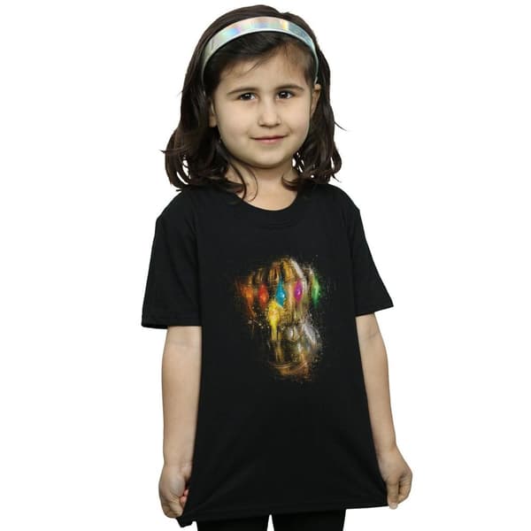 Marvel Girls Avengers Endgame Infinity Gauntlet Splatter T-shirt i bomull