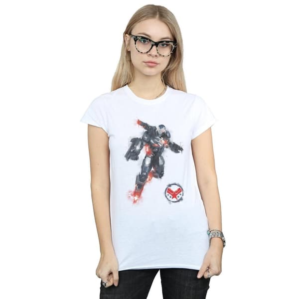 Marvel Womens/Ladies Avengers Endgame Painted War Machine Cotton T-Shirt