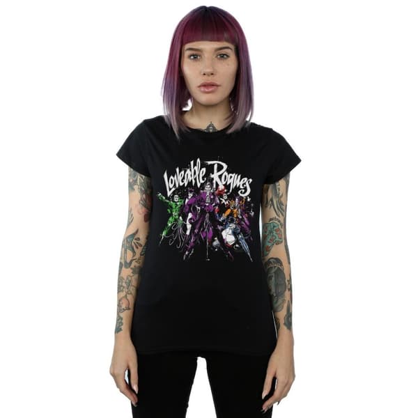 DC Comics Womens/Ladies Batman Loveable Rogues Cotton T-Shirt