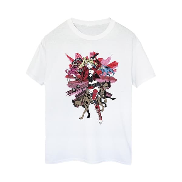 DC Comics Womens/Ladies Harley Quinn Hyenas Cotton Boyfriend T-Shirt