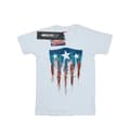 Miniatyrbild 1 av 5: Marvel T-shirt i bomull med Captain America-flagga och sköld för flickor