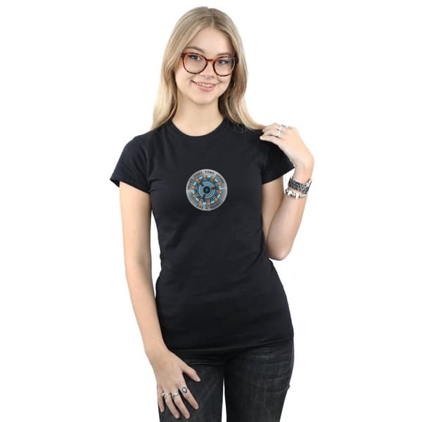 Marvel Womens/Ladies Avengers Endgame Tony Stark Heart Cotton T-Shirt