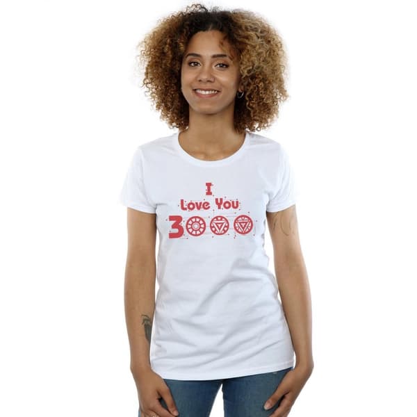 Marvel Womens/Ladies Avengers Endgame I Love You 3000 Circuits Cotton T-Shirt
