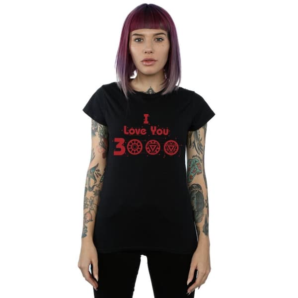 Marvel Womens/Ladies Avengers Endgame I Love You 3000 Circuits Cotton T-Shirt