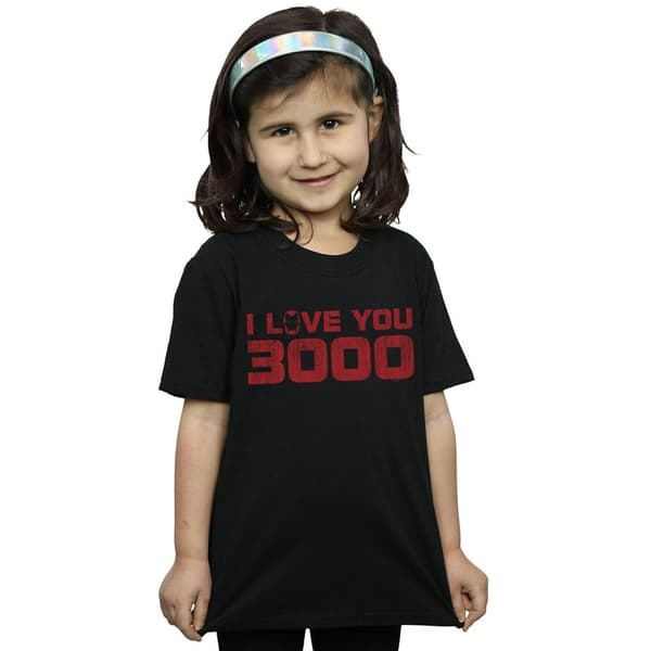 Marvel Girls Avengers Endgame I Love You 3000 Distressed Cotton T-Shirt