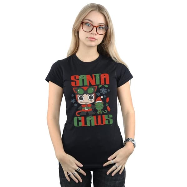 DC Comics Dam/kvinnor Chibi Catwoman Santa Claws - T-shirt i bomull
