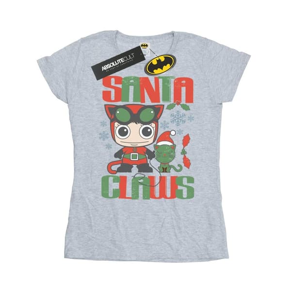 DC Comics Dam/kvinnor Chibi Catwoman Santa Claws - T-shirt i bomull