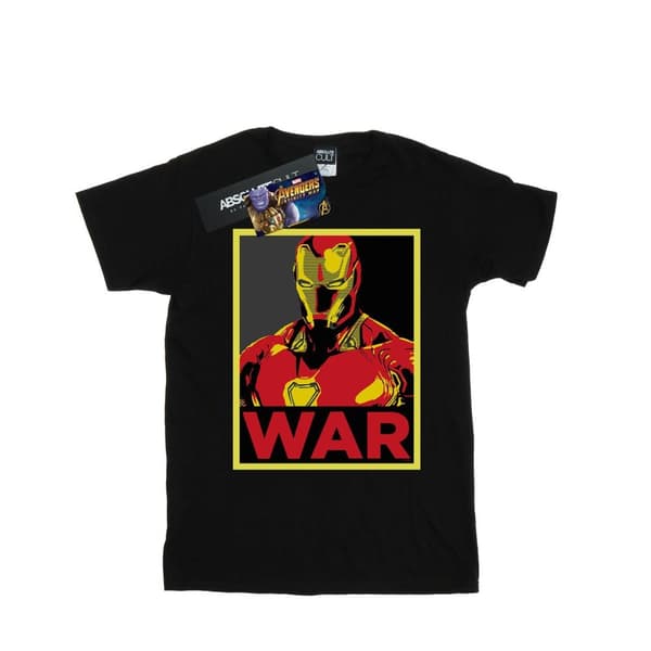Marvel Womens/Ladies Avengers Infinity War Iron Man War Cotton Boyfriend T-Shirt