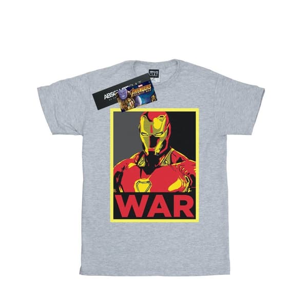 Marvel Womens/Ladies Avengers Infinity War Iron Man War Cotton Boyfriend T-Shirt