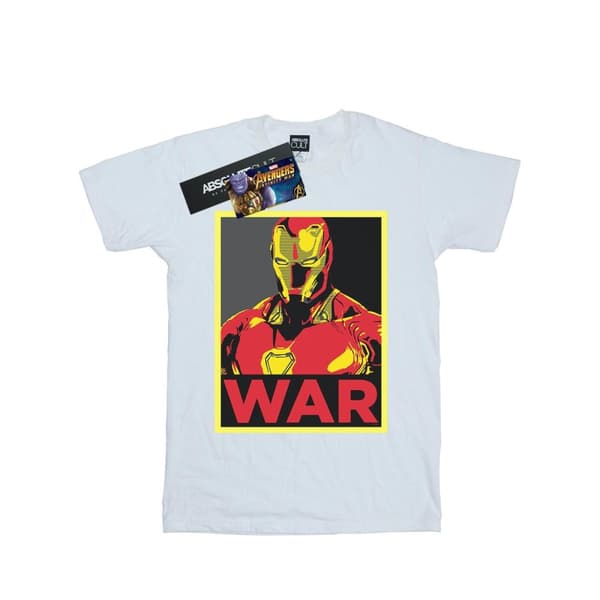 Marvel Womens/Ladies Avengers Infinity War Iron Man War Cotton Boyfriend T-Shirt