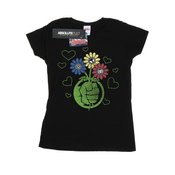 Marvel Womens/Ladies Hulk Flower Fist Cotton T-Shirt