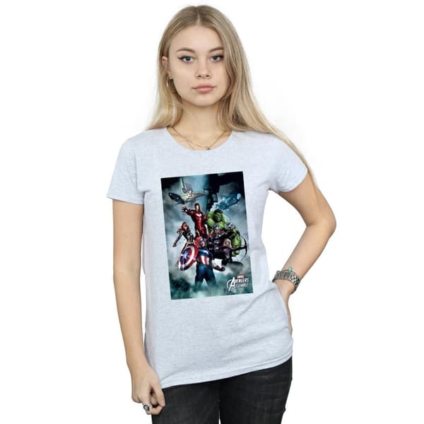 Marvel Womens/Ladies Avengers Assemble Team Montage Cotton T-Shirt