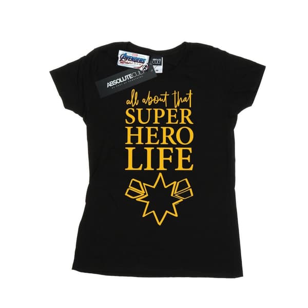 Marvel Womens/Ladies Avengers Endgame Superhero Life Sketch Cotton T-Shirt