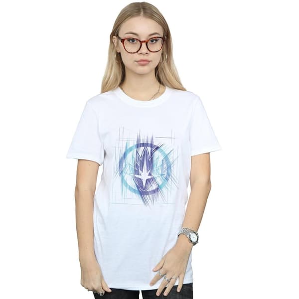 Marvel Dam/kvinnor Avengers Infinity War Guardian Lines Boyfriend T-shirt i bomull