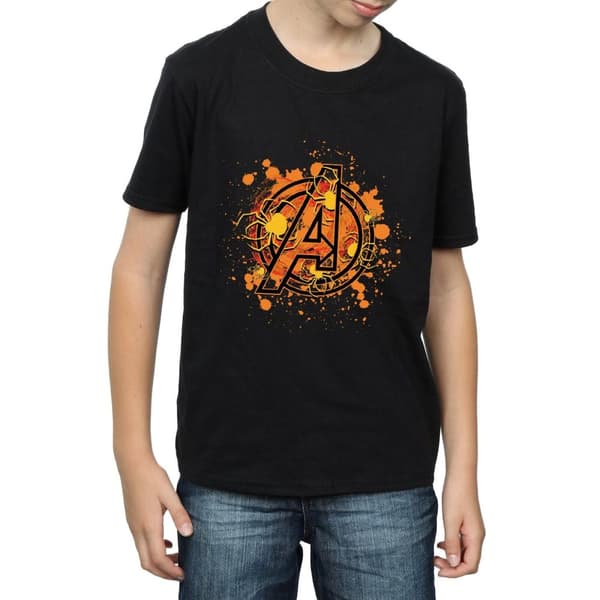 Marvel Boys Avengers Assemble Halloween Spider Logo T-Shirt