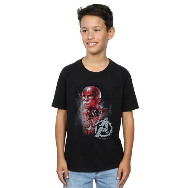 Marvel Pojkar Avengers Endgame Captain America T-shirt med borst