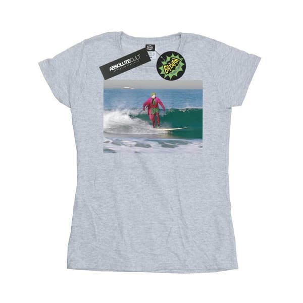 DC Comics Womens/Ladies Batman TV Series Joker Surfing Cotton T-Shirt
