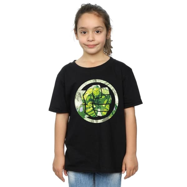 Marvel Girls Avengers Hulk Montage Symbol Cotton T-Shirt