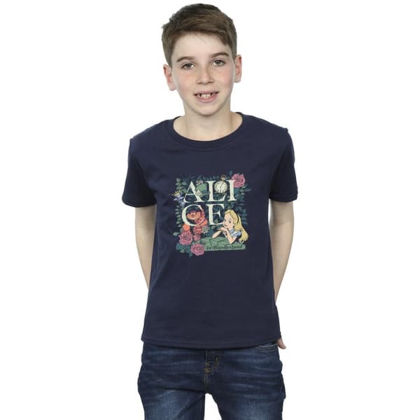 Disney Boys Alice In Wonderland Leafy Garden T-Shirt