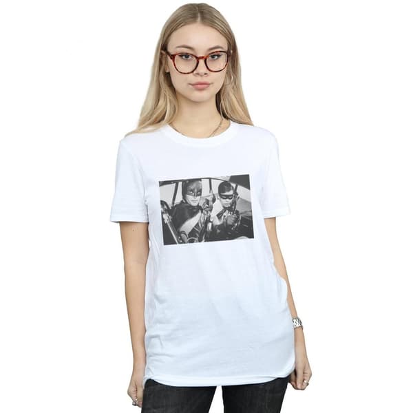 DC Comics Womens/Ladies Batman TV Series Ready For Action Cotton Boyfriend T-Shirt