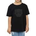 Miniatyrbild 3 av 5: Marvel Black Panther - T-shirt i bomull, svart på svart, för flickor