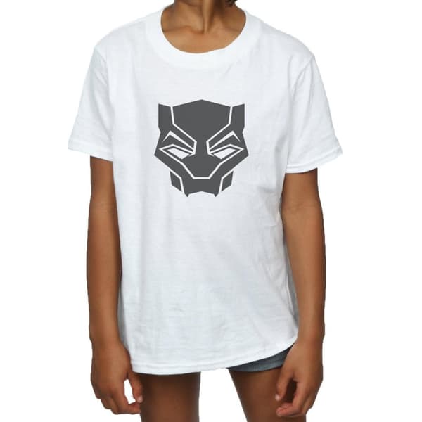 Marvel Black Panther - T-shirt i bomull, svart på svart, för flickor