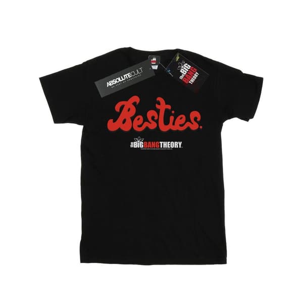The Big Bang Theory Womens/Ladies Besties Text Cotton Boyfriend T-Shirt Black 3XL