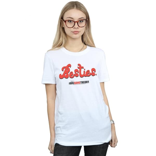 The Big Bang Theory Womens/Ladies Besties Text Cotton Boyfriend T-Shirt