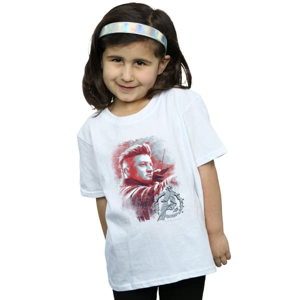Marvel Girls Avengers Endgame Hawkeye T-shirt i borstad bomull