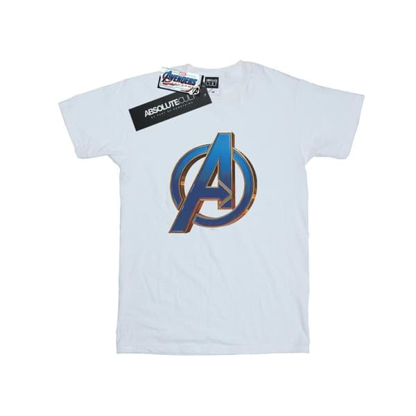 Marvel Girls Avengers Endgame Heroic Logo Cotton T-Shirt