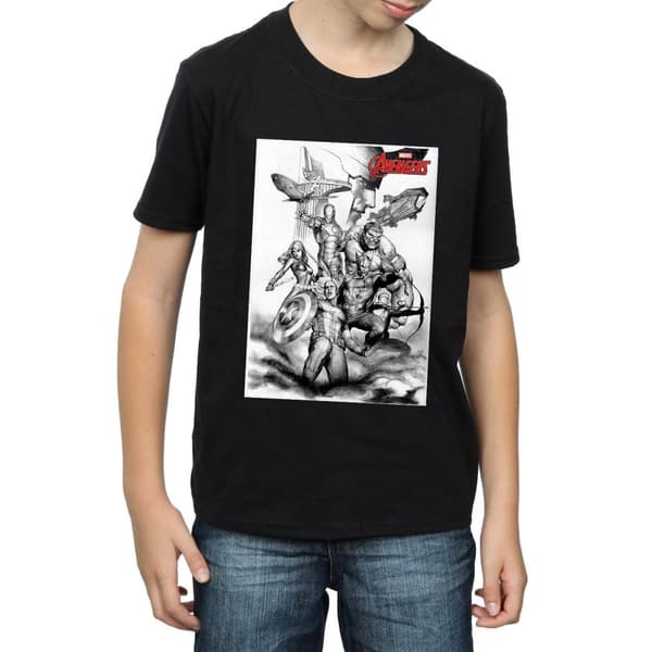 Marvel Pojkar Avengers Assemble Team Sketch T-shirt