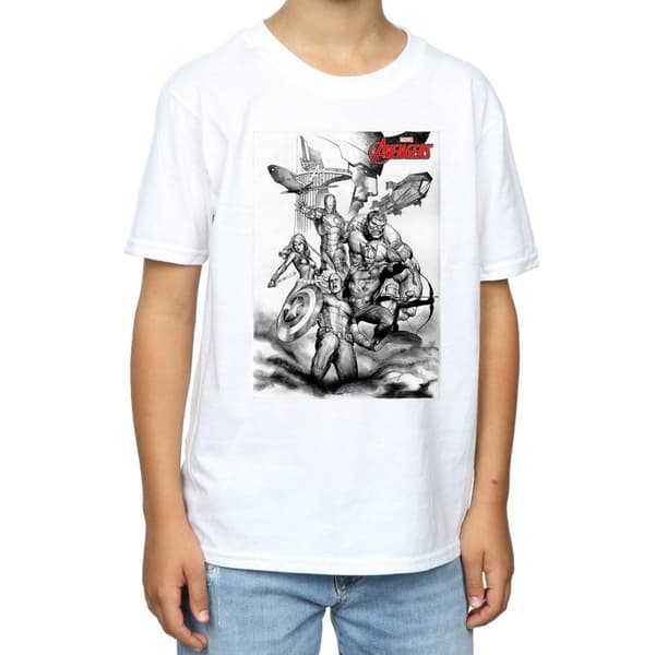 Marvel Pojkar Avengers Assemble Team Sketch T-shirt