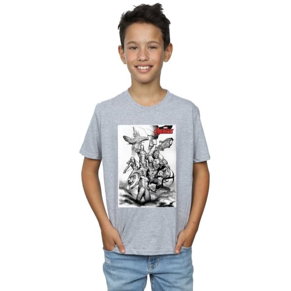 Marvel Pojkar Avengers Assemble Team Sketch T-shirt