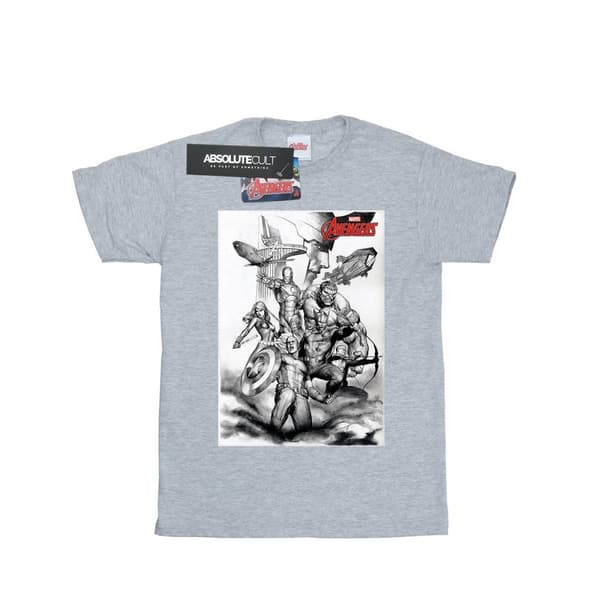 Marvel Pojkar Avengers Assemble Team Sketch T-shirt