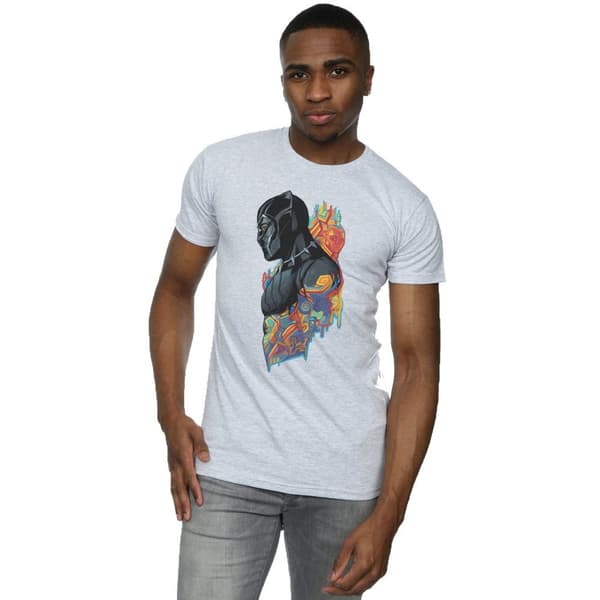 Marvel Mens Black Panther Profile T-Shirt