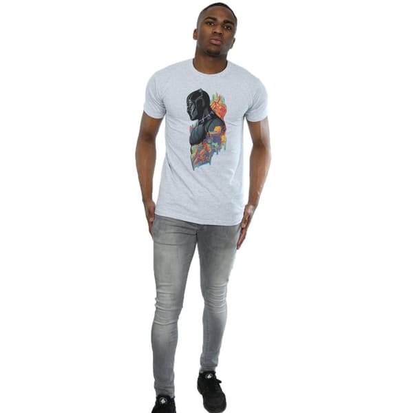 Marvel Mens Black Panther Profile T-Shirt