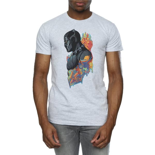 Marvel Mens Black Panther Profile T-Shirt