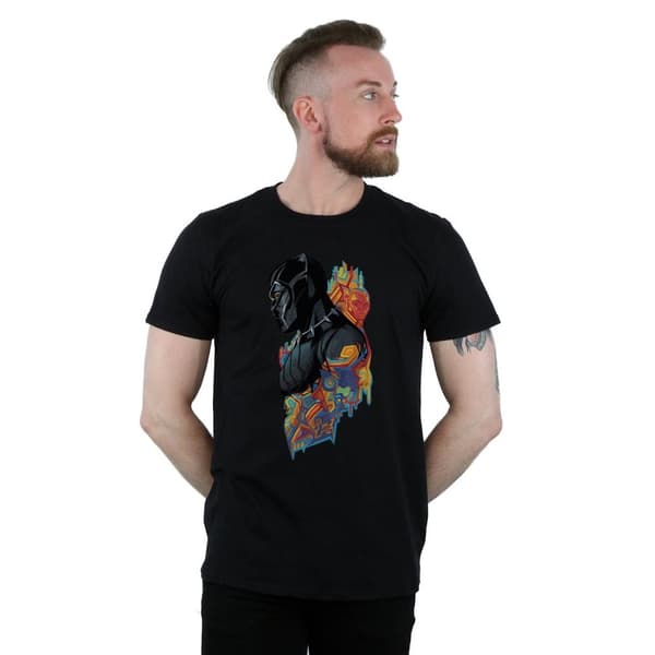 Marvel Mens Black Panther Profile T-Shirt