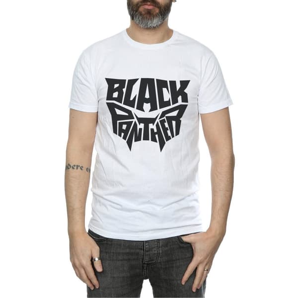 Marvel Mens Black Panther Worded Emblem T-Shirt