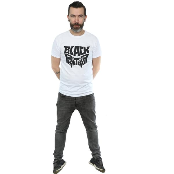 Marvel Mens Black Panther Worded Emblem T-Shirt