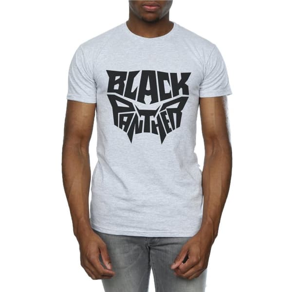 Marvel Mens Black Panther Worded Emblem T-Shirt