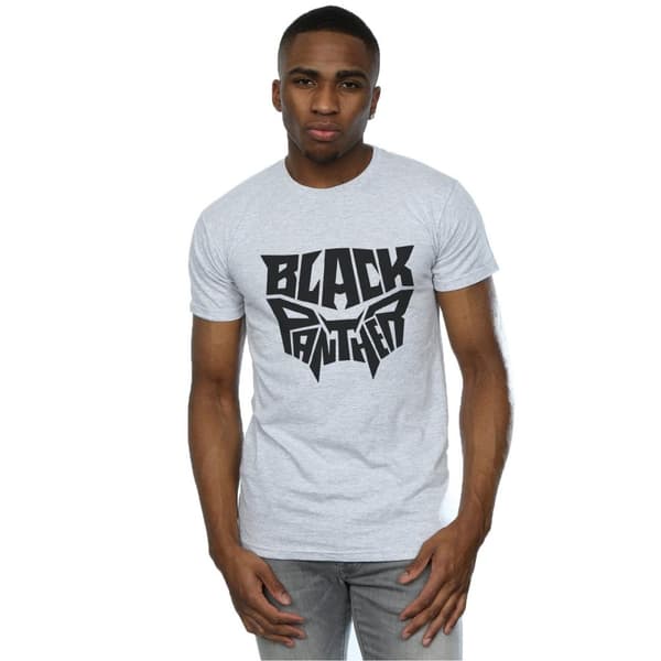 Marvel Mens Black Panther Worded Emblem T-Shirt