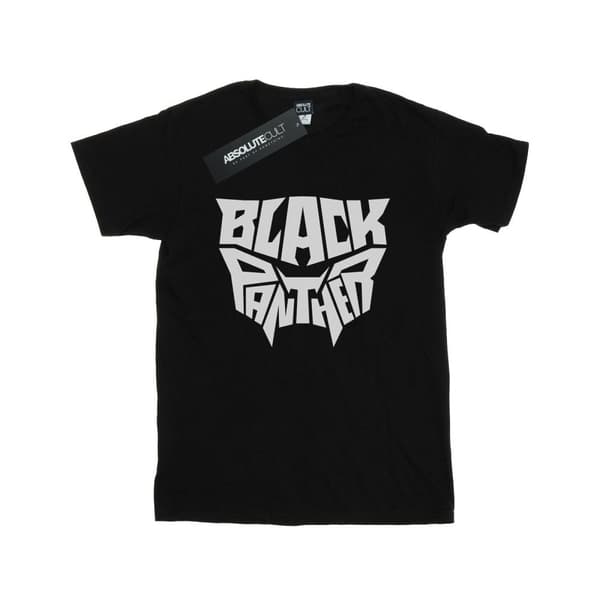 Marvel Mens Black Panther Worded Emblem T-Shirt