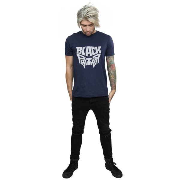 Marvel Mens Black Panther Worded Emblem T-Shirt