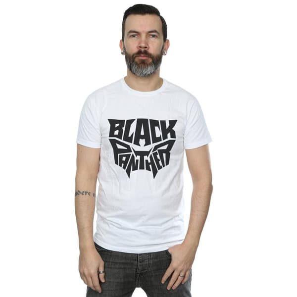 Marvel Mens Black Panther Worded Emblem T-Shirt