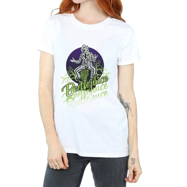 Beetlejuice Womens/Ladies Faded Pose Cotton Boyfriend T-Shirt