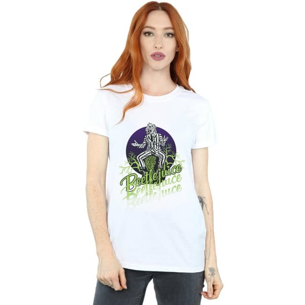 Beetlejuice Womens/Ladies Faded Pose Cotton Boyfriend T-Shirt
