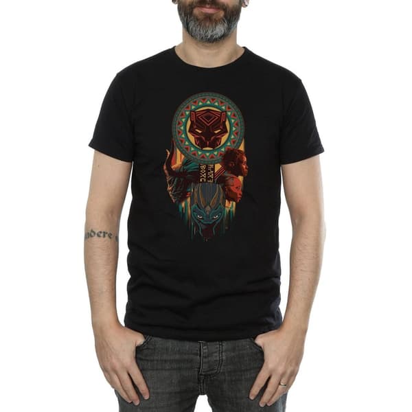 Marvel Mens Black Panther Totem T-Shirt